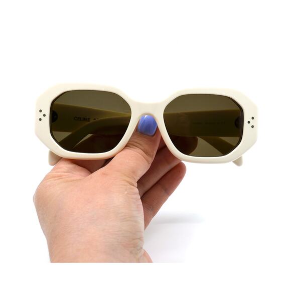 NEW CELINE CL40255I 25E IVORY BROWN AUTHENTIC SUNGLASSES - Picture 11 of 12